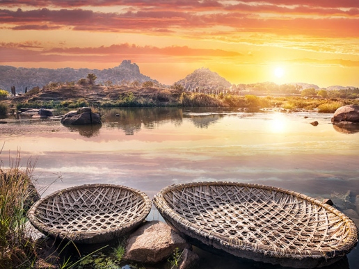 Thungabhandra River, Hampi, Karnataka